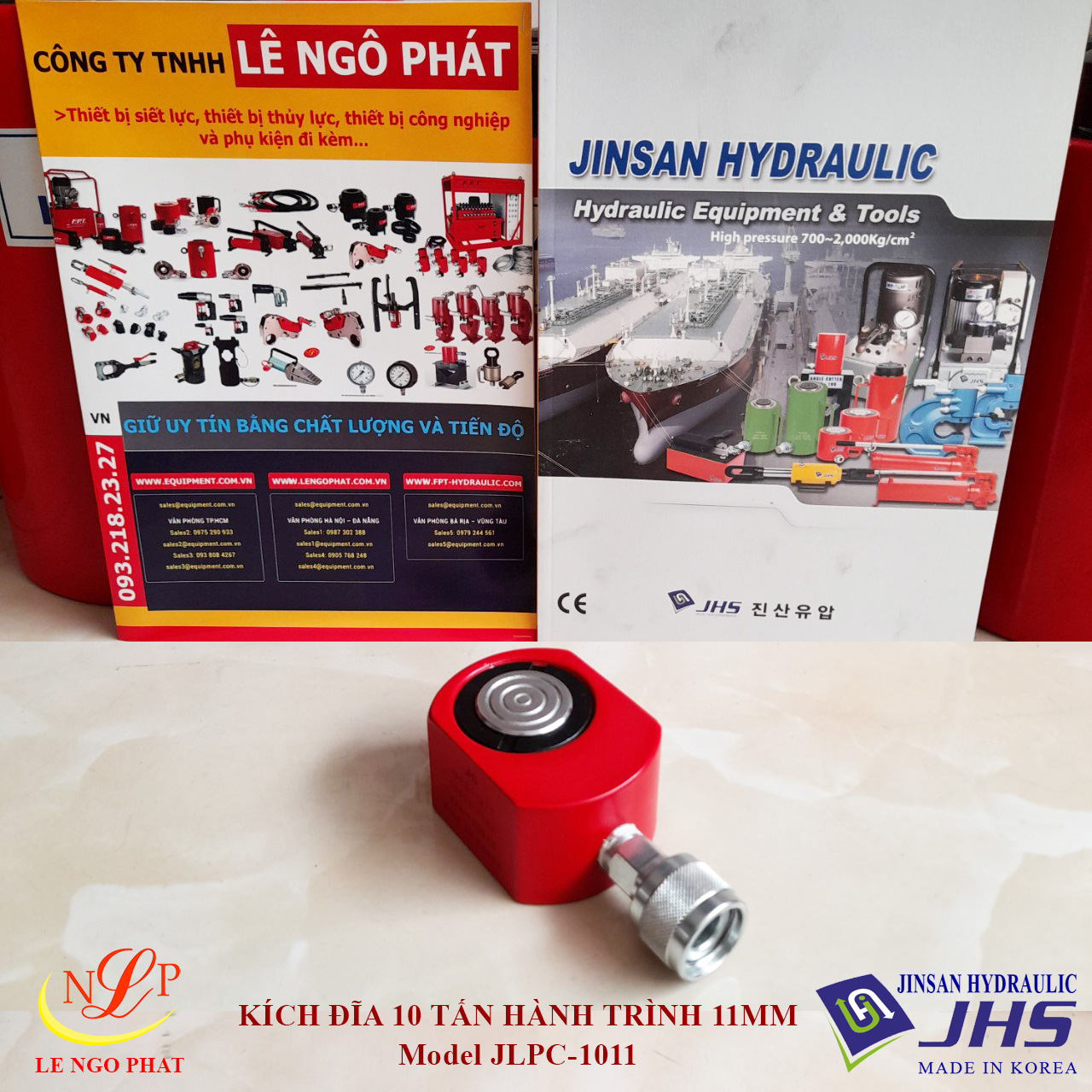 JLPC-1011, Kích thủy lực đĩa mỏng JHS 10 tấn hành trình 11 mm