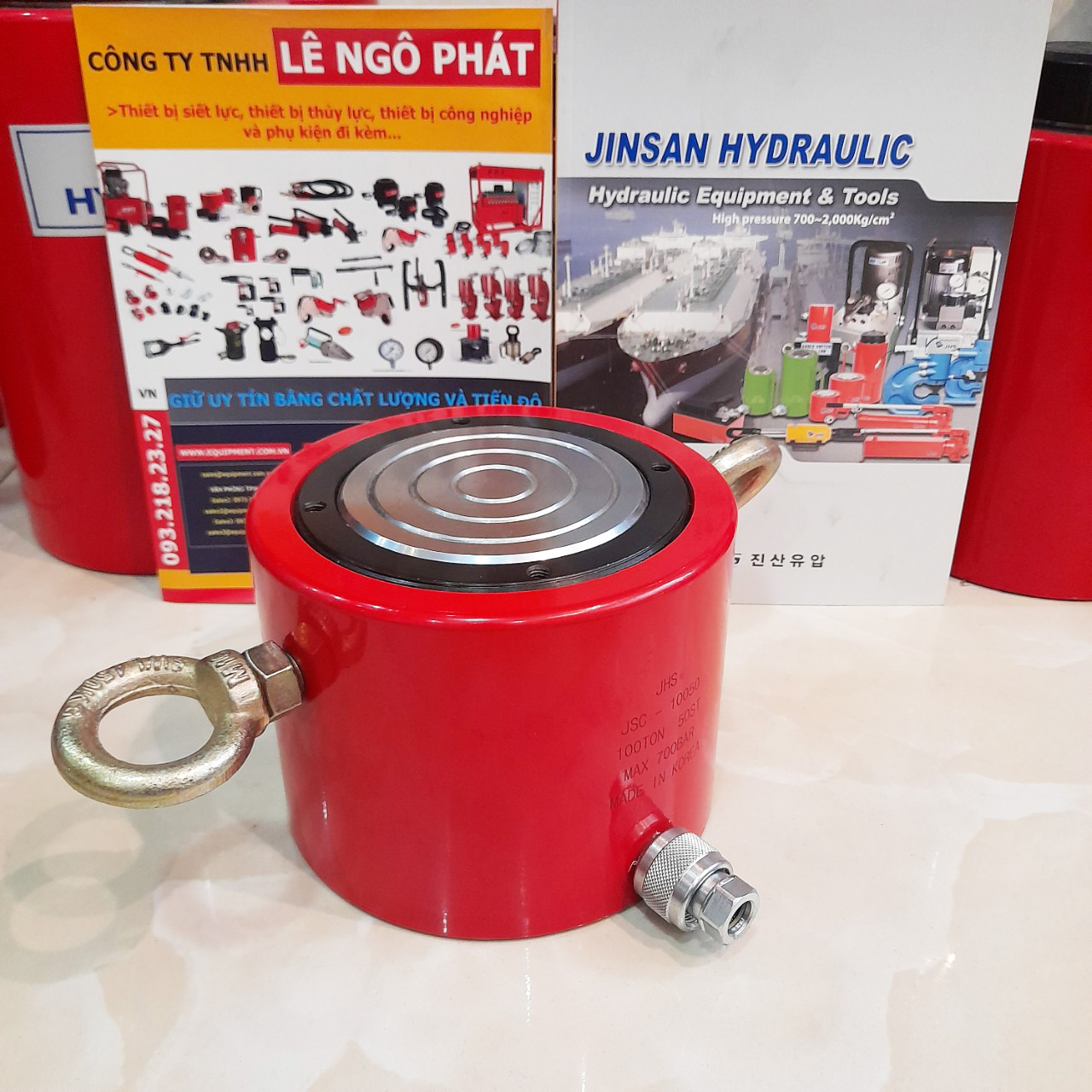 JSC-10050, Kích thủy lực lùn JHS 100 tấn hành trình 50 mm