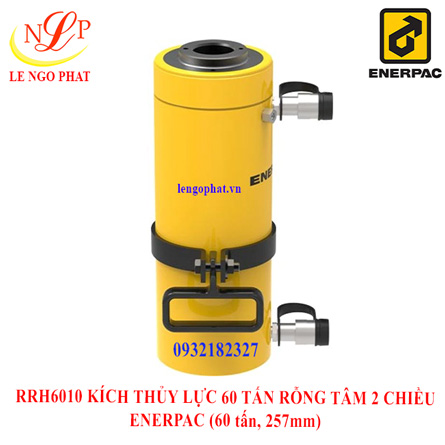 RRH6010 KÍCH THỦY LỰC 60 TẤN RỖNG TÂM 2 CHIỀU ENERPAC (60 tấn, 257mm)