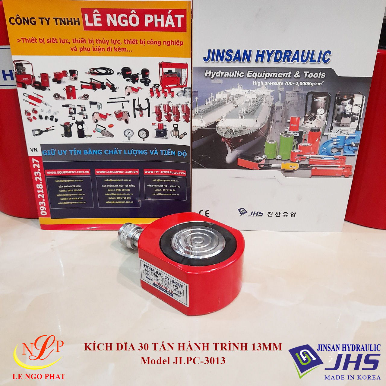 JLPC-3013, Kích thủy lực đĩa mỏng JHS 30 tấn hành trình 13 mm