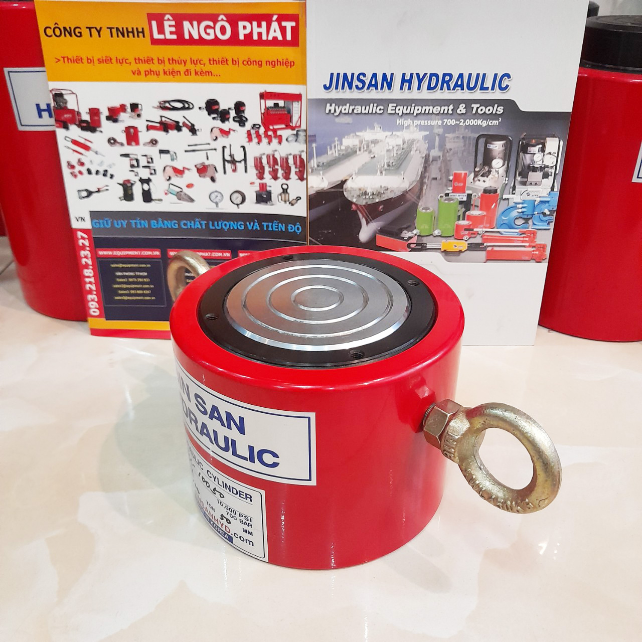 JSC-10050, Kích thủy lực lùn JHS 100 tấn hành trình 50 mm