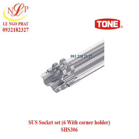 SUS Socket set (6 With corner holder) SHS310