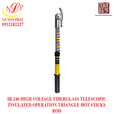 IR-240 HIGH VOLTAGE FIBERGLASS TELESCOPIC INSULATED OPERATION TRIANGLE HOT STICKS ROD