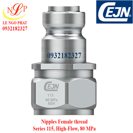 Nipples Female thread Series 115, High-Flow, 80 MPa G 1/4"
