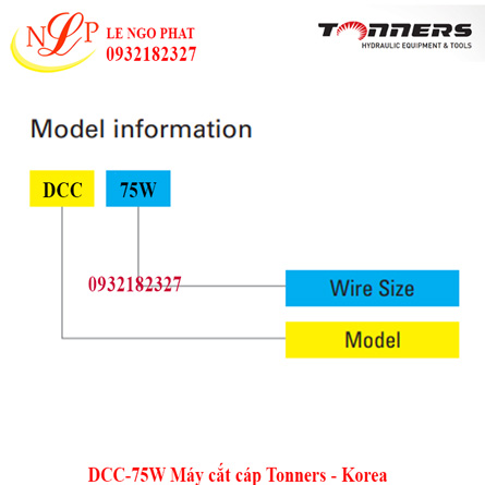 DCC-75W Máy cắt cáp Tonners - Korea