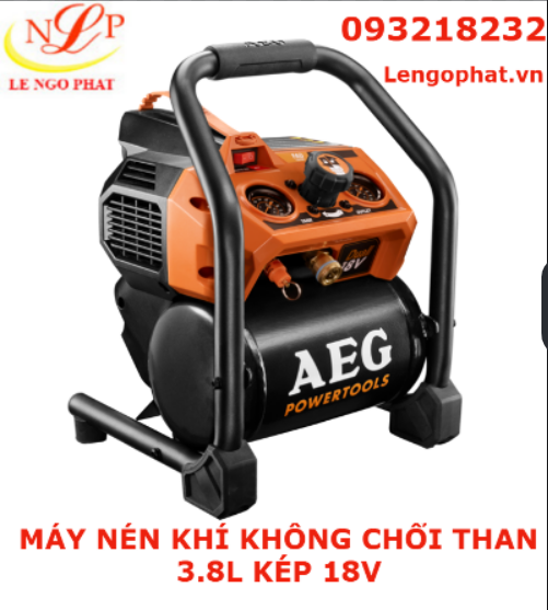 MÁY NÉN KHÍ KHÔNG CHỔI THAN 3.8L KÉP 18V