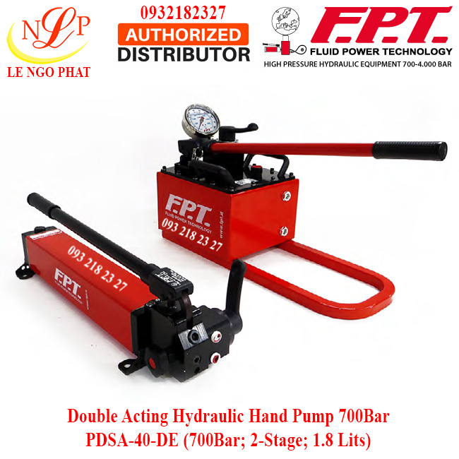 BƠM TAY THỦY LỰC 2 CHIỀU 700BAR PDSA-40-DE F.P.T - ITALY