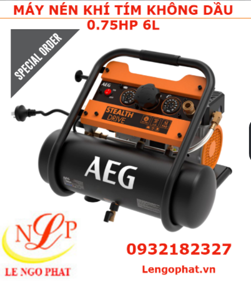 MÁY NÉN KHÍ TÍM KHÔNG DẦU 0.75HP 6L