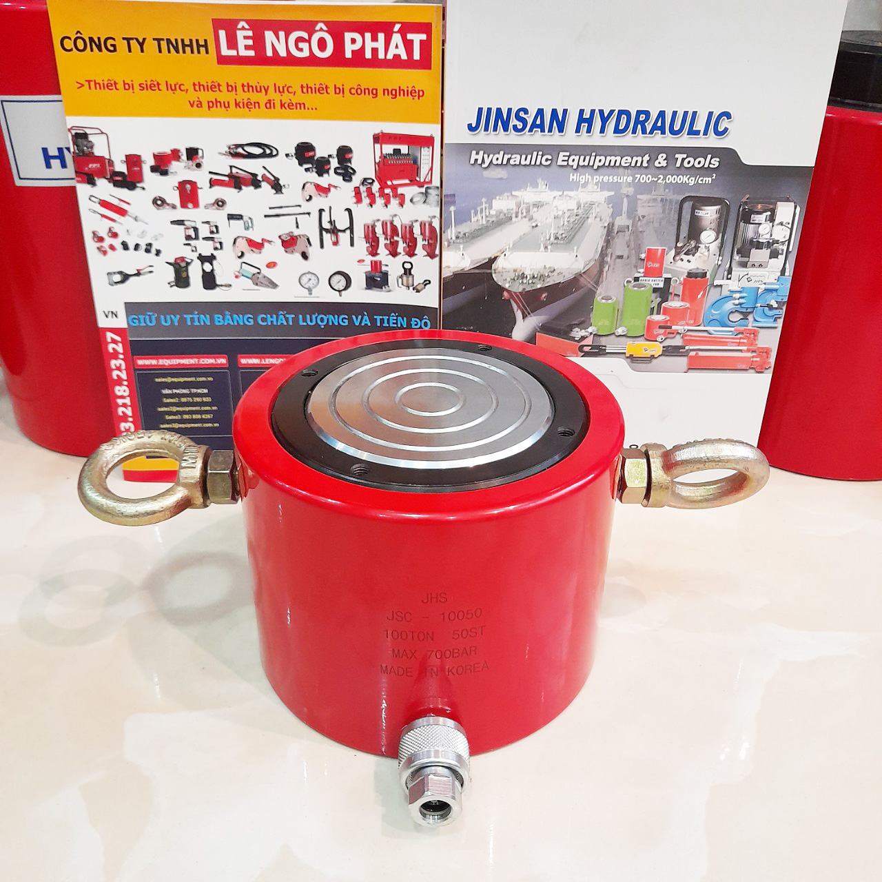 JSC-10050, Kích thủy lực lùn JHS 100 tấn hành trình 50 mm