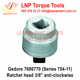 Gedore 7686770 (Series 754-11) Ratchet head 3/8″ anti-clockwise