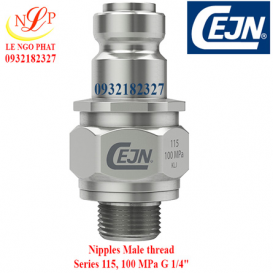 Nipples Male Series 115, 100 MPa G 1/4" Hose rupture valve that closes above 13 l/min