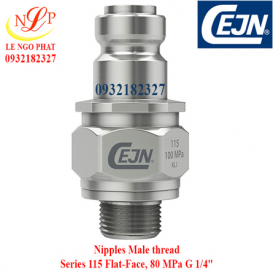 Nipples Male thread Series 115 Flat-Face, 80 MPa G 1/4"
