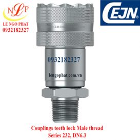 Couplings teeth lock Male thread Series 232, DN6.3 1/4" NPT