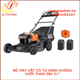 BỘ MÁY CẮT CỎ TỰ HÀNH KHÔNG CHỔI THAN 58V 21”