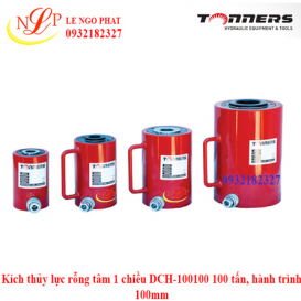 Kích thủy lực rỗng tâm 1 chiều DCH-100100 100 tấn, hành trình 100mm