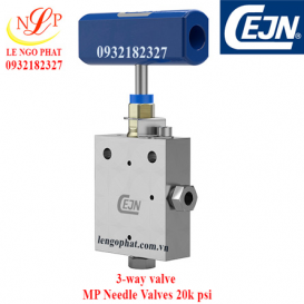 3-way valve, 2 pressure connections 20k psi - 41 Nm