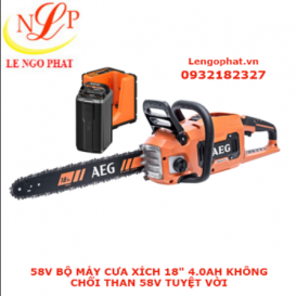 58V BỘ MÁY CƯA XÍCH 18" 4.0AH KHÔNG CHỔI THAN 58V TUYỆT VỜI