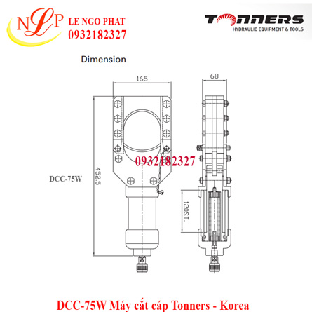 DCC-75W Máy cắt cáp Tonners - Korea