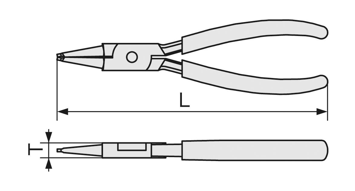 Snap ring pliers (for straight type holes) SRPH