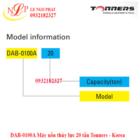 DAB-0100A Máy uốn thủy lực 20 tấn Tonners - Korea