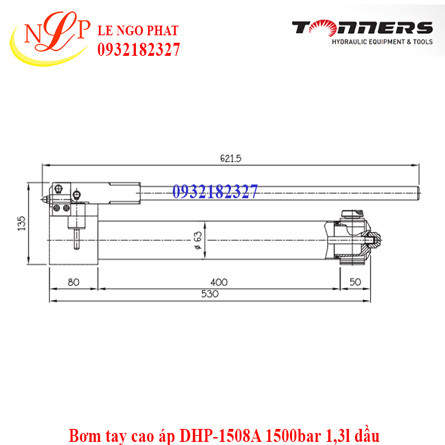 Bơm tay cao áp DHP-1508A 1500bar 1,3l dầu