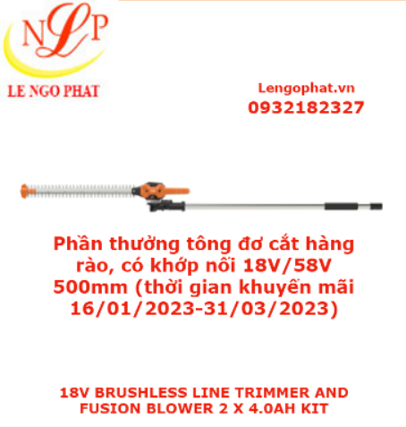 18V BRUSHLESS LINE TRIMMER AND FUSION BLOWER 2 X 4.0AH KIT