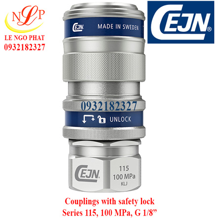 Couplings safety lock Female Series 115, 100 MPa G 1/8”