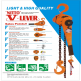 Pa lăng xích lắc tay 750kg Nitto VR-08